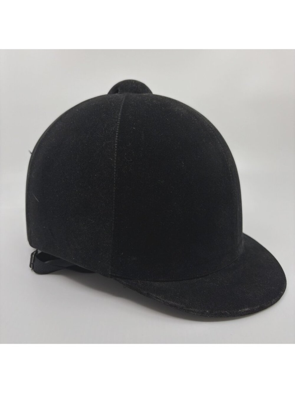 Vintage Knightsbridge Black Velvet Equestrian Riding Helmet Hat Size 7 3/8 60cm